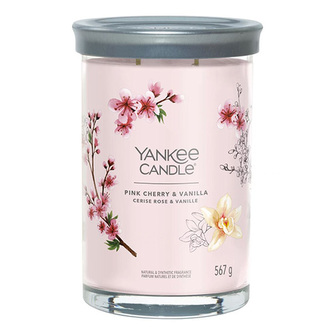Svíčka ve skleněném válci Yankee Candle, Růžové třešně a vanilka, 567 g