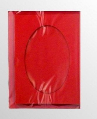 Karta passepartout + koperta czerwona 5szt