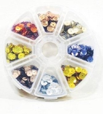 Cekiny 8 kolorów 6mm 40g