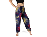 Kalhoty Joga SOLADA, fialové, ohňostroj