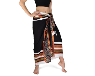 Sarong - Pareo VERADIS, černobílý, pruhy Sarong - Pareo VERADIS, černobílý, pruhy