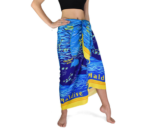 Sarong - Pareo VERADIS, modrý, Maledivy