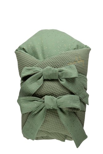 enie baby Zavinovačka VAFLOVÁ  khaki  80x80 cm z dutého vlákna