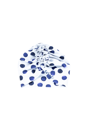 enie baby Turban - dětská čepice 6-9m Blue circle enie baby Turban - dětská čepice 6-9m Blue circle