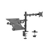 Držák Brateck LDT66-C024ML stolní pro 1 monitor a 1 notebook, černý