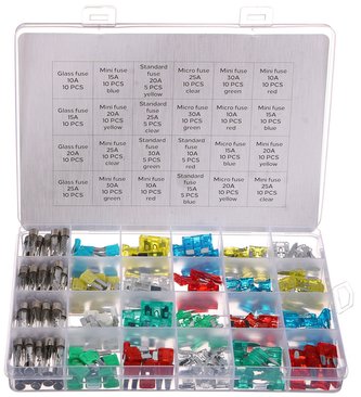 Sada nožových a skleněných automobilových pojistek MECHANIC FUSE SET 215 SIXTOL Sada nožových a skleněných automobilových pojistek MECHANIC FUSE SET 215 SIXTOL