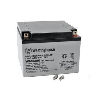 Olověný akumulátor 12V, 28Ah, šroub a matice, 125x175x166 mm