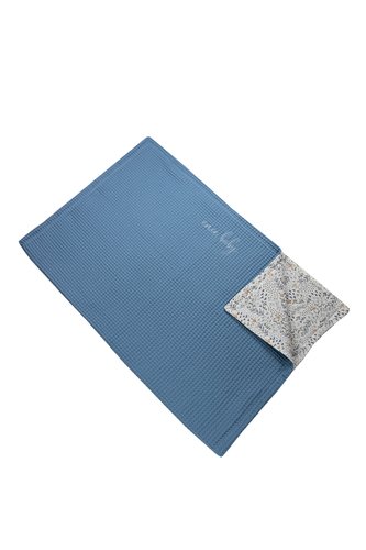 enie baby Deka tmavě modrá/lístky