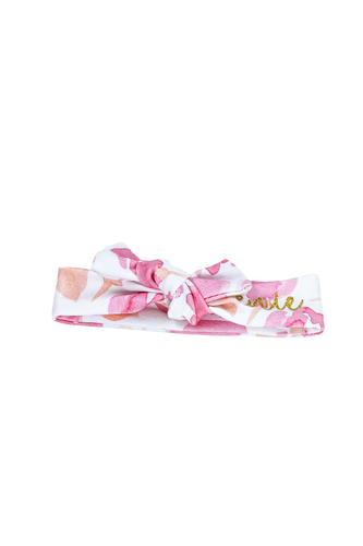 enie baby Dětská čelenka Sweet 3-6m Pink Leaves