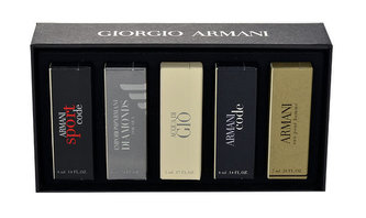 Giorgio Armani Mini Set 5 edt Black Code 4 ml + edt Acqua di Gio 5 ml + edt Sport Code 4 ml + edt Emporio Diamonds 4 ml + edt Eau Pour Homme 7 ml