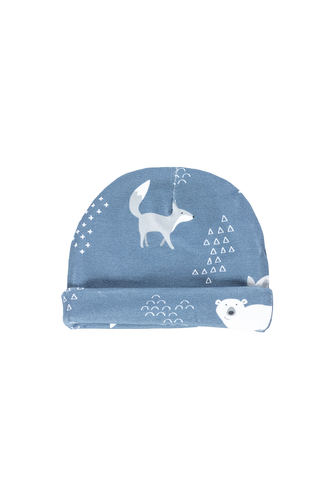 enie baby Dětská čepice s ohybem 12-16m Bear and Fox enie baby Dětská čepice s ohybem 12-16m Bear and Fox