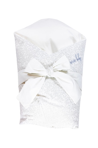 enie baby Zavinovačka SATINE grey leaves 80x80 cm z dutého vlákna