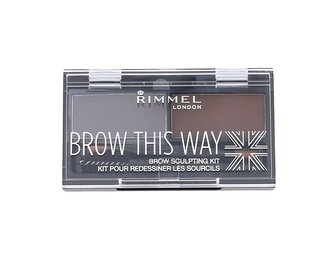 Rimmel London Brow This Way Set a paletka na obočí 2,4 g 003 Dark Brown pro ženy