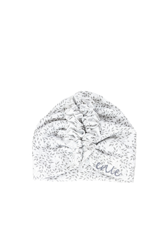 enie baby Turban - dětská čepice 3-6m Grey Leaves enie baby Turban - dětská čepice 3-6m Grey Leaves