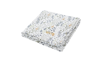 enie baby Mušelínová plenka 70x70cm bílá s černými květy - 1ks