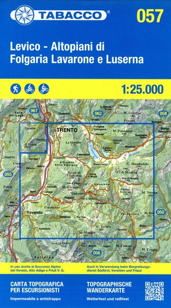 Tabacco Wandern Levico Altopiani 1:25000