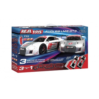 RE.EL Toys autodráha Audi R8 LMS GT3 1:43 3 metry, 3 sestavy, LED světla