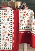 Vánoční ubrus 140 x 240cm červený CHICCHI E BALOCCHI BRANDANI