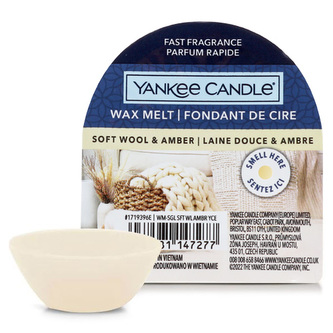 Vonný vosk Yankee Candle, Jemná vlna a ambra, 22 g