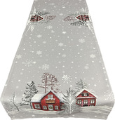 Vánoční ubrus - běhoun na stůl CHRIST TIME šedá 40x140 cm, Mybesthome