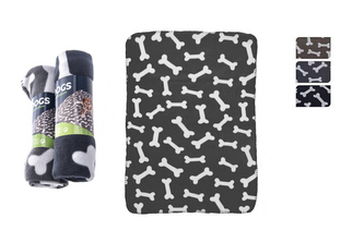 Flísová deka pro štěňata 100x70cm, mix barev Flísová deka pro štěňata 100x70cm, mix barev