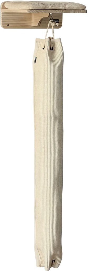 Quapas! Závěsný škrabací vak s odpočívadlem 180x16cm béžová