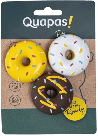 Quapas! Hračka pro psy Donut 3 ks 6,5 cm