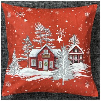 Vánoční polštář CHRIST TIME červená 40x40 cm Mybesthome