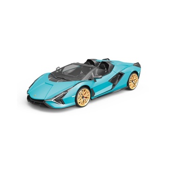 RE.EL Toys RC auto Lamborghini Sian 1:12 modrá metalíza, proporcionální RTR LED 2,4Ghz