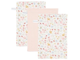 Žínky 3ks Květiny a motýli