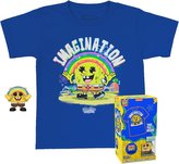 POP & Tee: T-shirt i figurka Spongebob with rainbow - M