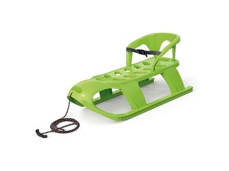 Dětské sáňky BEZZY SEAT s opěradlem zelené Dětské sáňky BEZZY SEAT s opěradlem zelené