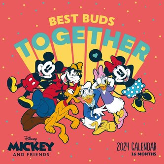 Oficiální nástěnný kalendář 2024|16 měsíců Disney: Mickey & Minnie (30 cm x 30|60 cm)