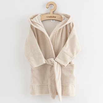 Dětský froté župan New Baby Comfortably beige - velikost 104/110