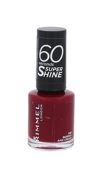 Rimmel London 60 Seconds Lak na nehty Super Shine 8 ml 340 Berries And Cream pro ženy