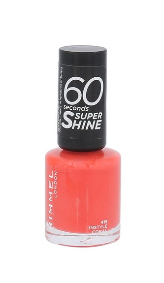 Rimmel London 60 Seconds Lak na nehty Super Shine 8 ml 415 Instyle Coral pro ženy