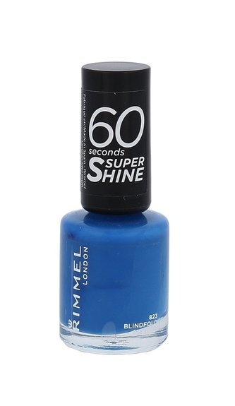Rimmel London 60 Seconds Lak na nehty Super Shine 8 ml 823 Blindfold Me Blue pro ženy