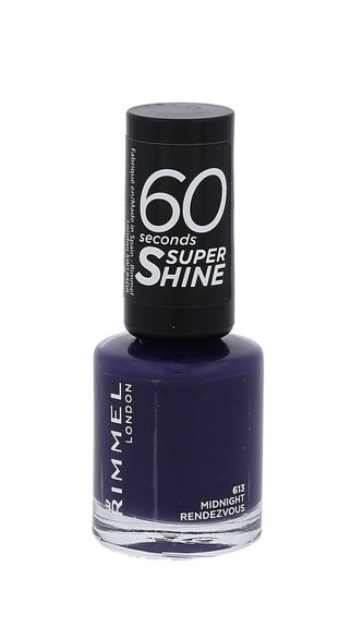 Rimmel London 60 Seconds Lak na nehty Super Shine 8 ml 613 Midnight Rendezvous pro ženy