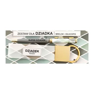 Brelok z długopisem romby