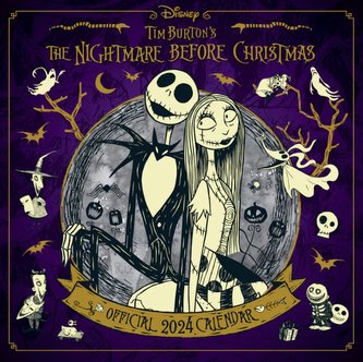 Oficiální nástěnný kalendář 2024 Disney: The Nightmare Before Christmas|Ukradené Vánoce s plakátem (SQ 30,5 x 30,5|61 cm)
