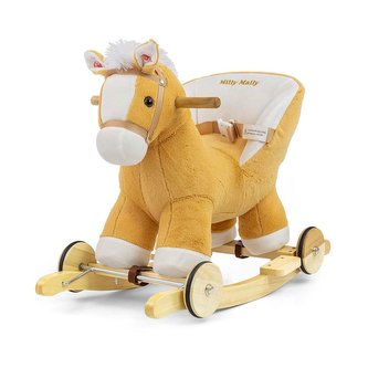 Houpací koník s melodií a kolečky Milly Mally Polly světle hnědý Houpací koník s melodií a kolečky Milly Mally Polly světle hnědý