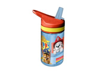 Plastová láhev na pití s pítkem Paw Patrol|Tlapková Patrola: Šťastní kámoši (objem 400 ml)