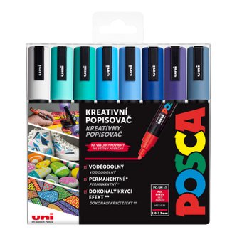 Posca sada popisovačů PC-5M - Ocean 1,8 - 2,5 mm (mix mořských tónů 8 ks) Posca sada popisovačů PC-5M - Ocean 1,8 - 2,5 mm (mix mořských tónů 8 ks)
