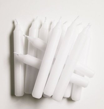 svíčka-12ks k anděl.zvonění, bílá, červená ČESKÁ VÝROBA