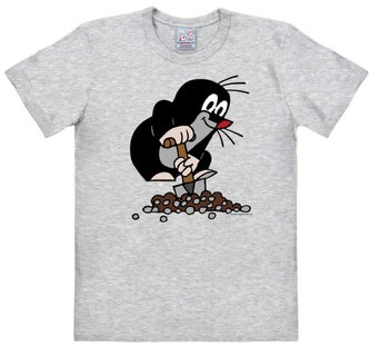 Pánské tričko Krteček: Rýč a kopec (S) šedá bavlna