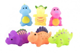 Pískací zvířátka do vody plast 6 druhů - cena za 1 kus