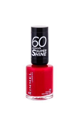 Rimmel London 60 Seconds Lak na nehty Super Shine 8 ml 310 Double Decker Red pro ženy