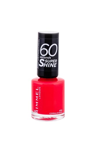 Rimmel London 60 Seconds Lak na nehty Super Shine 8 ml 430 Coralicious pro ženy