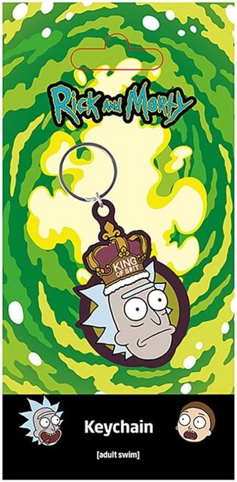 Přívěsek na klíče Rick And Morty: Král s****k (5,5 x 7 cm)