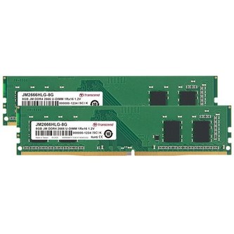 DIMM DDR4 16GB KIT (2x8GB) 2666MHz TRANSCEND 1Rx16 1Gx16 CL19 1.2V DIMM DDR4 16GB KIT (2x8GB) 2666MHz TRANSCEND 1Rx16 1Gx16 CL19 1.2V